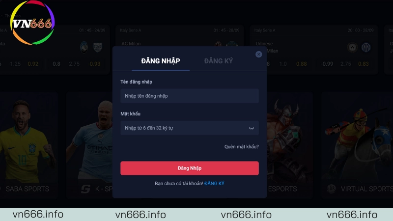 Hướn dẫn đăng nhập vào nhà cái VN666